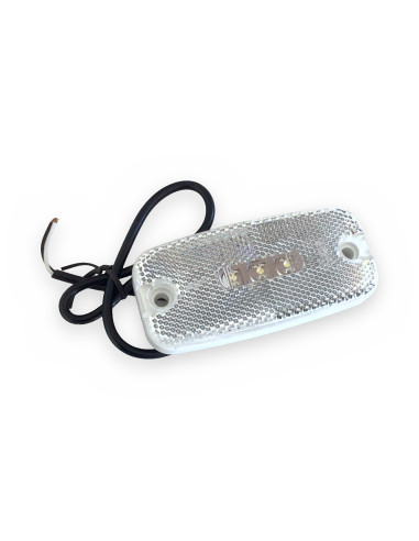 Luces de posición led blanco/transparente rectangular 111x51x20
