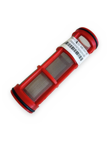 Cartucho inox.filtro rojo 32 Mesh  Ø38x122  filtro 322/323/324