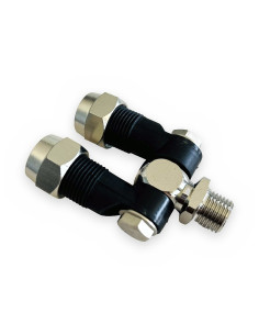 Portaboquill. doble articulado 1/4M c/cabezal roscado