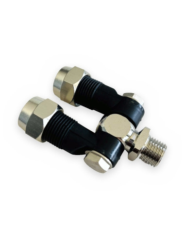 Portaboquill. doble articulado 1/4M c/cabezal roscado