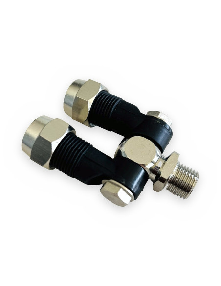 Portaboquill. doble articulado 1/4M c/cabezal roscado