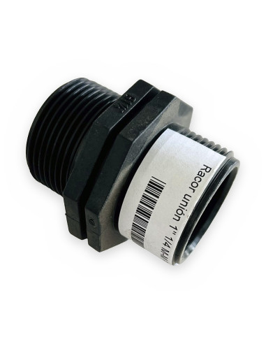 Racor unión 1" 1/4 M-M PE - rosca doble 1"1/4