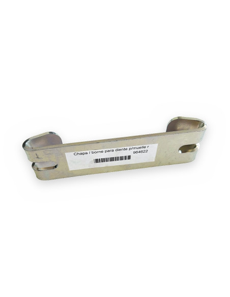 Chapa / borne para diente p/muelle rastra sembradora