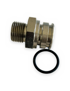 Kit racor unión M 1/2 GAS - conexión especial  p/electrov Bertolini (pieza de latón)