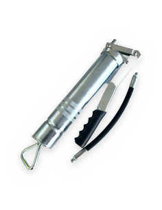 Bomba de engrasar manual a palanca serie 90 con racor flexible y boquilla hidráulica