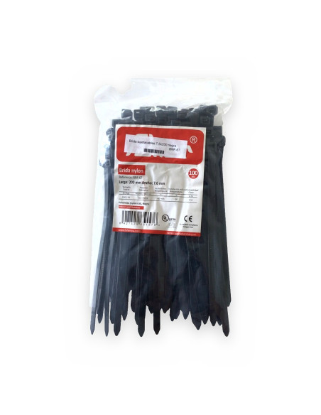 Brida sujetacables 7,5x200 negra