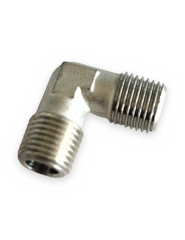 Racor "L" M-M 1/4" BSPP (codo 90º)