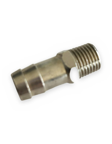 Racor macho 1/4 c/espiga Ø12 aire