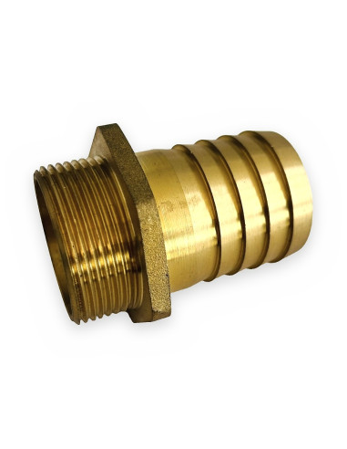 Entronque  latón rosca 1" 1/2  mang. 45mm racor portamangueras