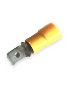 Conector plano M.D. amarillo 6,35x0,8 Preaislado
