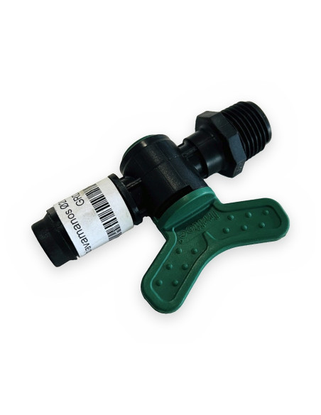 Grifo depósito lavamanos Ø20 1/2" pasatabiques verde